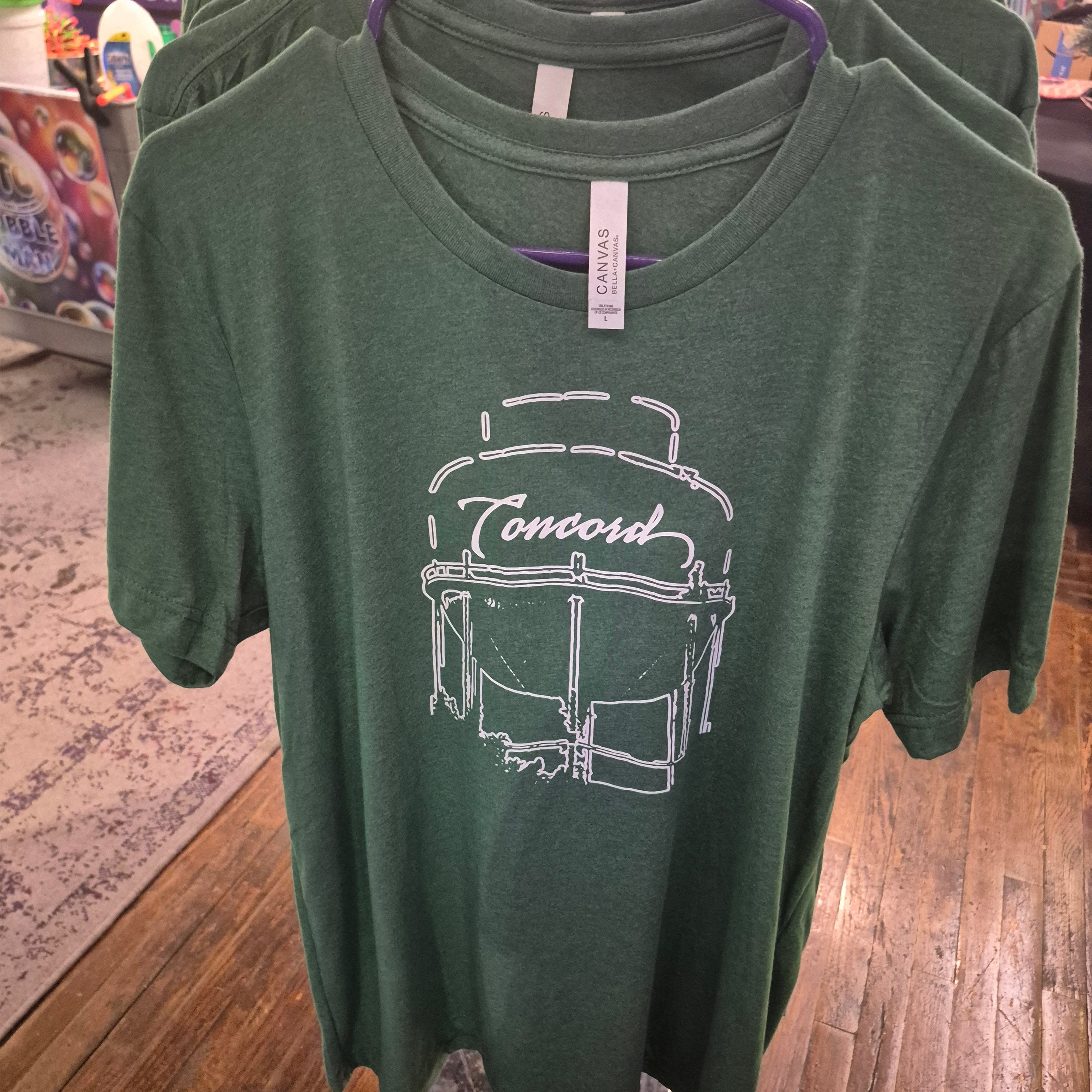 Water Tower - White on Green